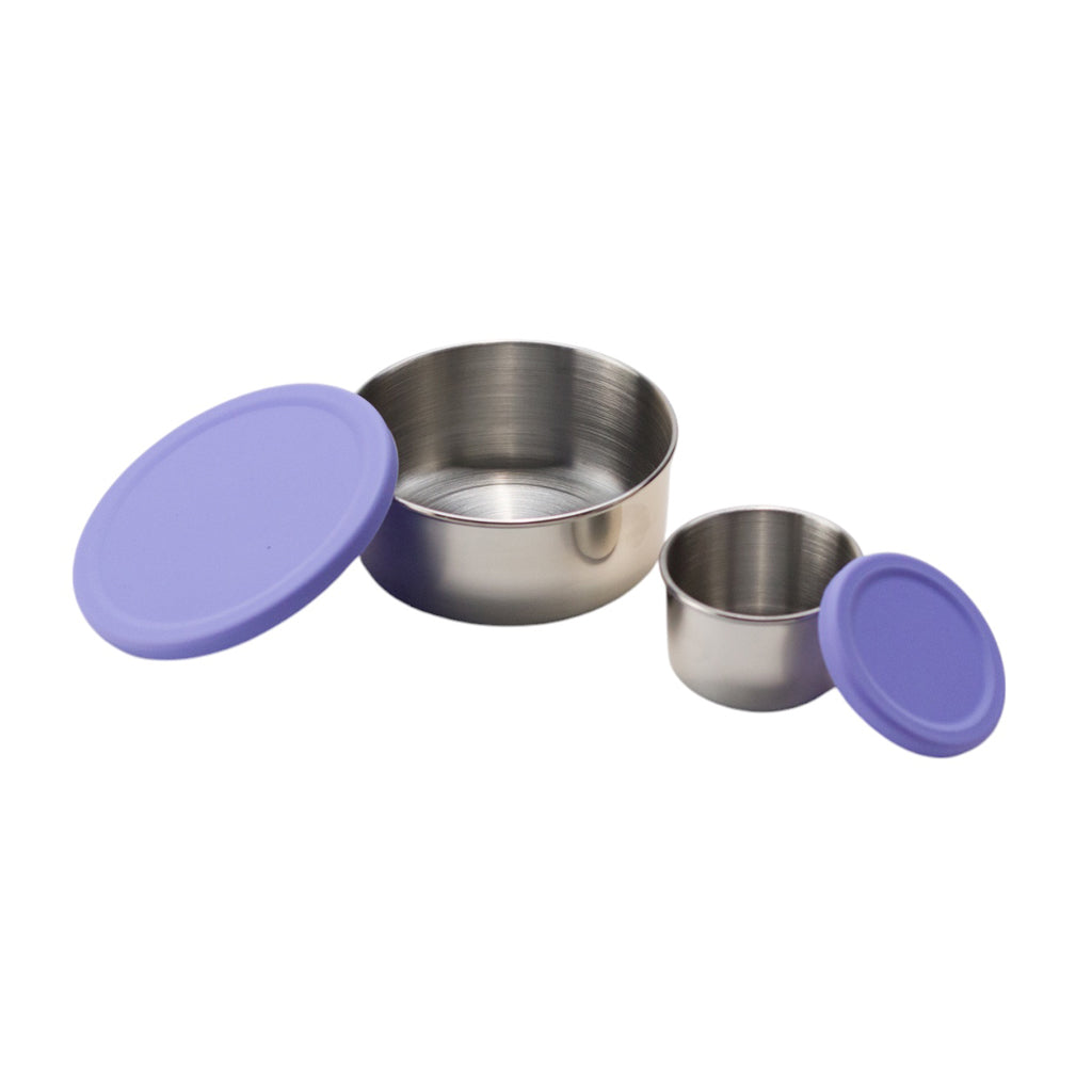 Stainless Steel Lunchbox Dipper Lids - Lavender
