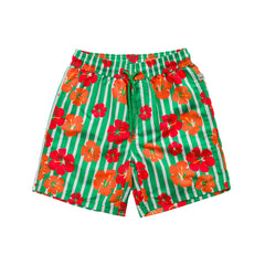 Boardshorts - Stripe Hibiscus