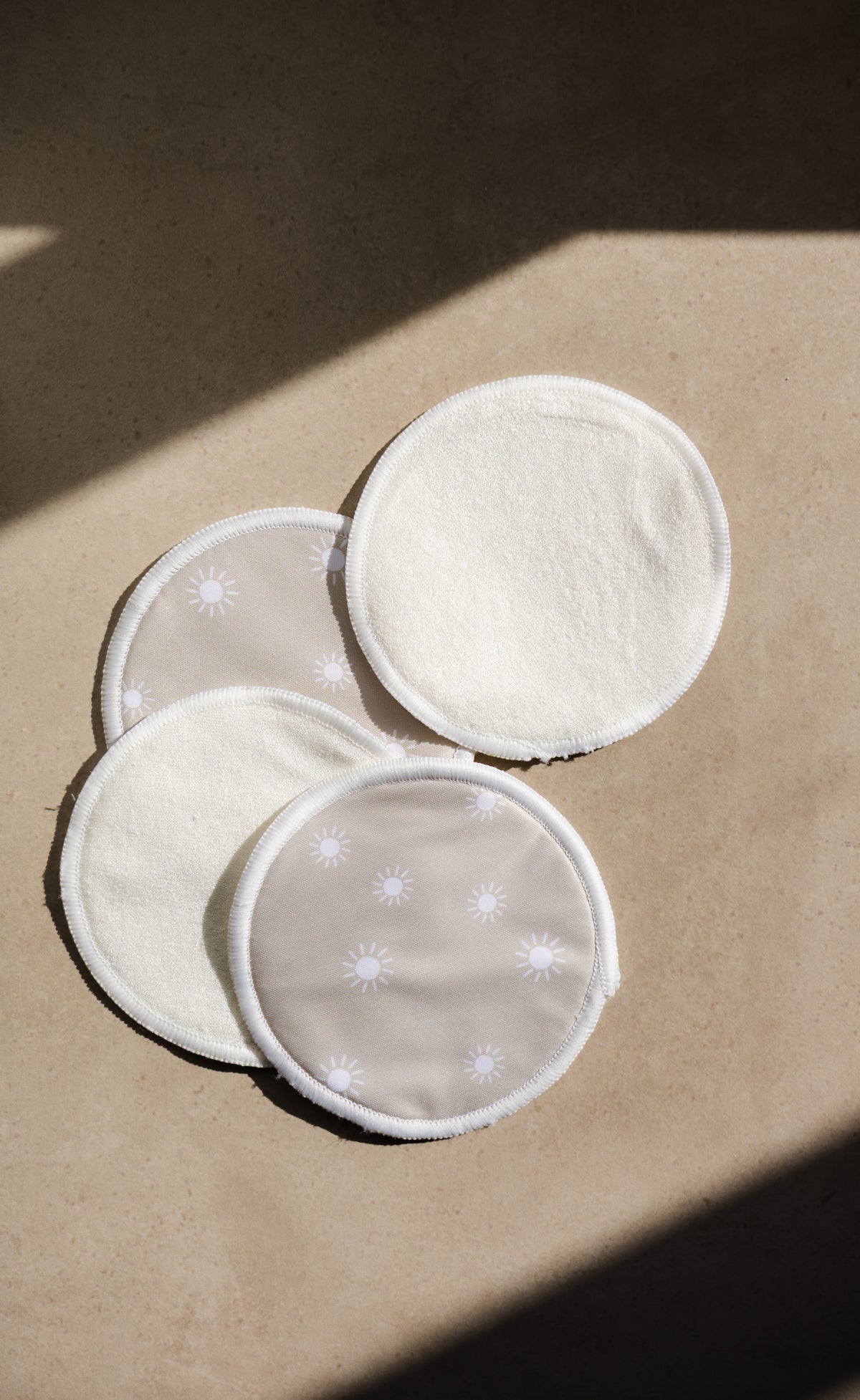 Bamboo Reusable Breast Pads - 2 pairs - Oat Sunshine