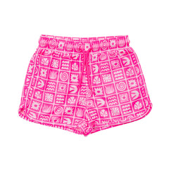 Neon Short Boardies - Neon Pink Retro Surf