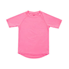Neon Short Sleeve Rash Vest - Neon Pink