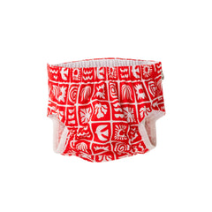 Splash Swim Nappy - Red Retro Surf