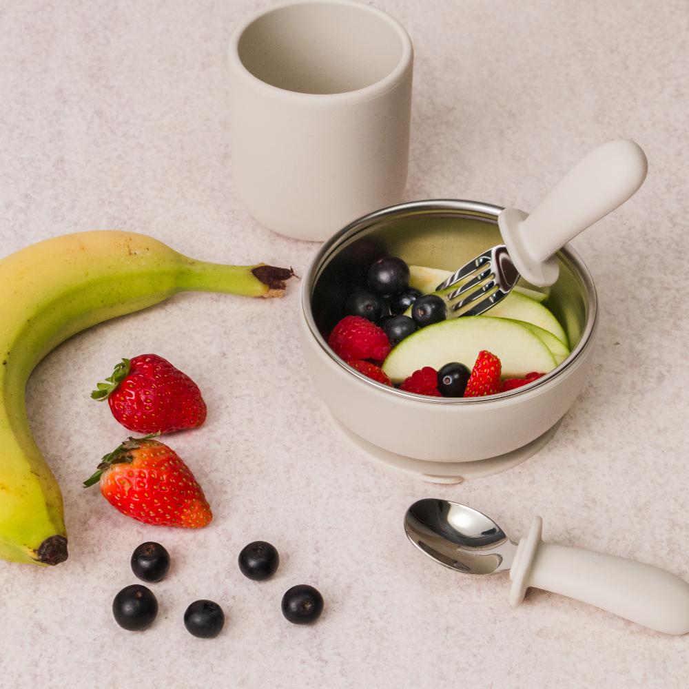 Stainless Steel Suction Bowl - Oat