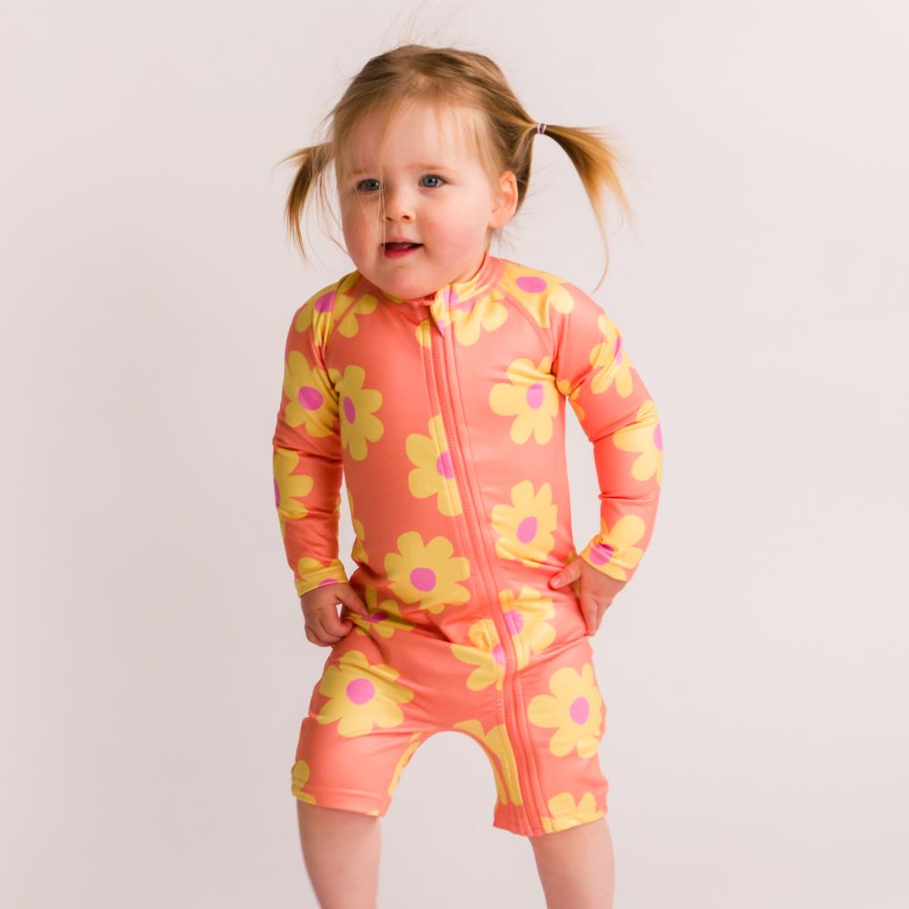 Neon Brushed Shortie Swimsuit - Diamonds