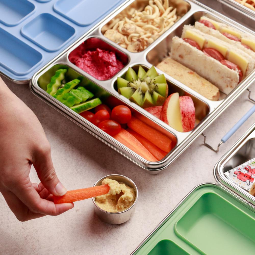 Stainless Steel Lunchbox Dipper Set - Dusty Pink