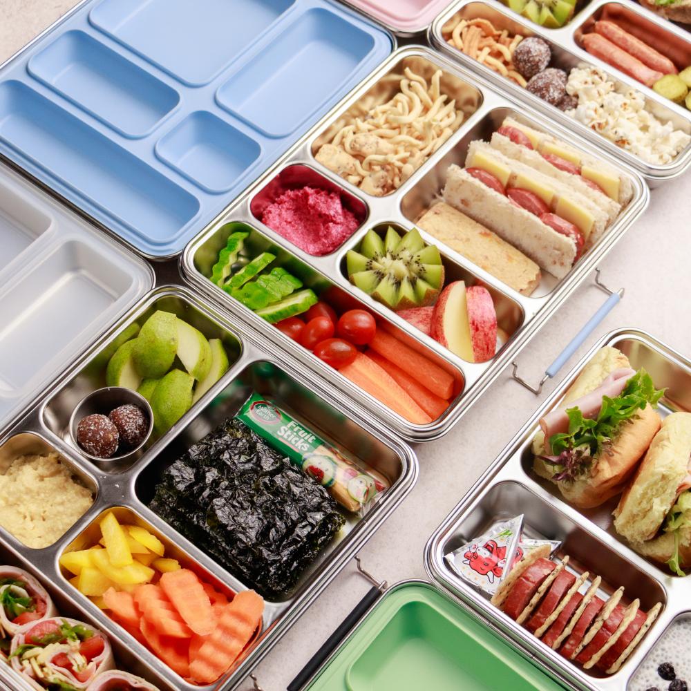 Stainless Steel Lunchbox Dipper Set - Dusty Blue