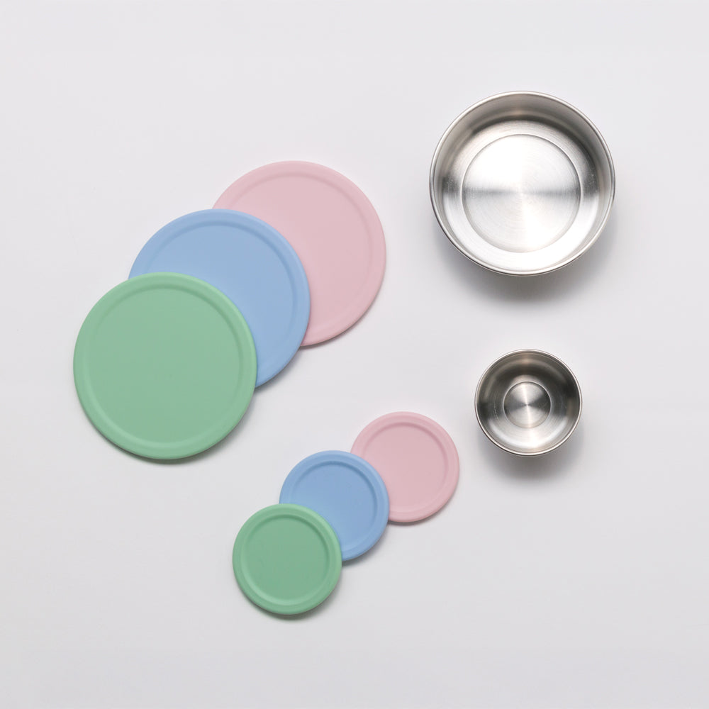 Stainless Steel Lunchbox Dipper Lids - Dusty Pink