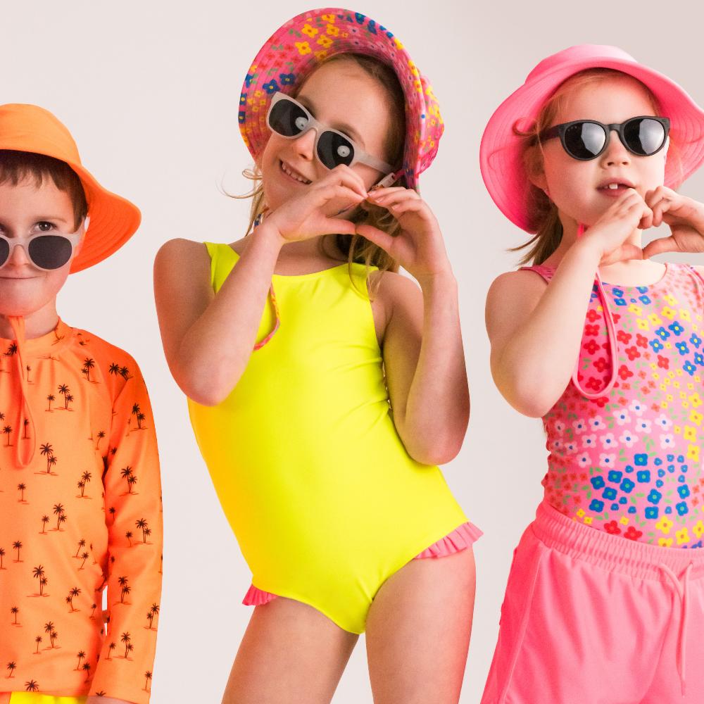 Neon Girls Swimsuit - Neon Yellow