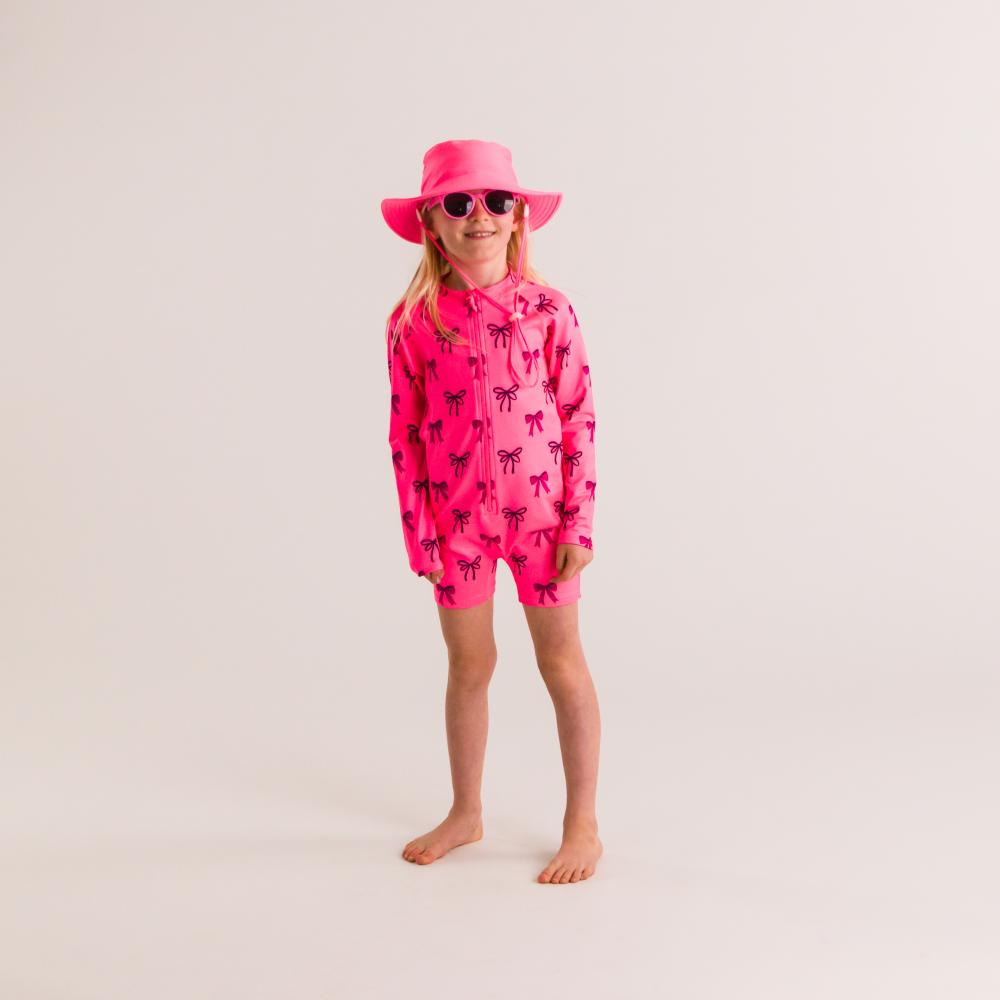 Swim Bucket Hat - Neon Pink