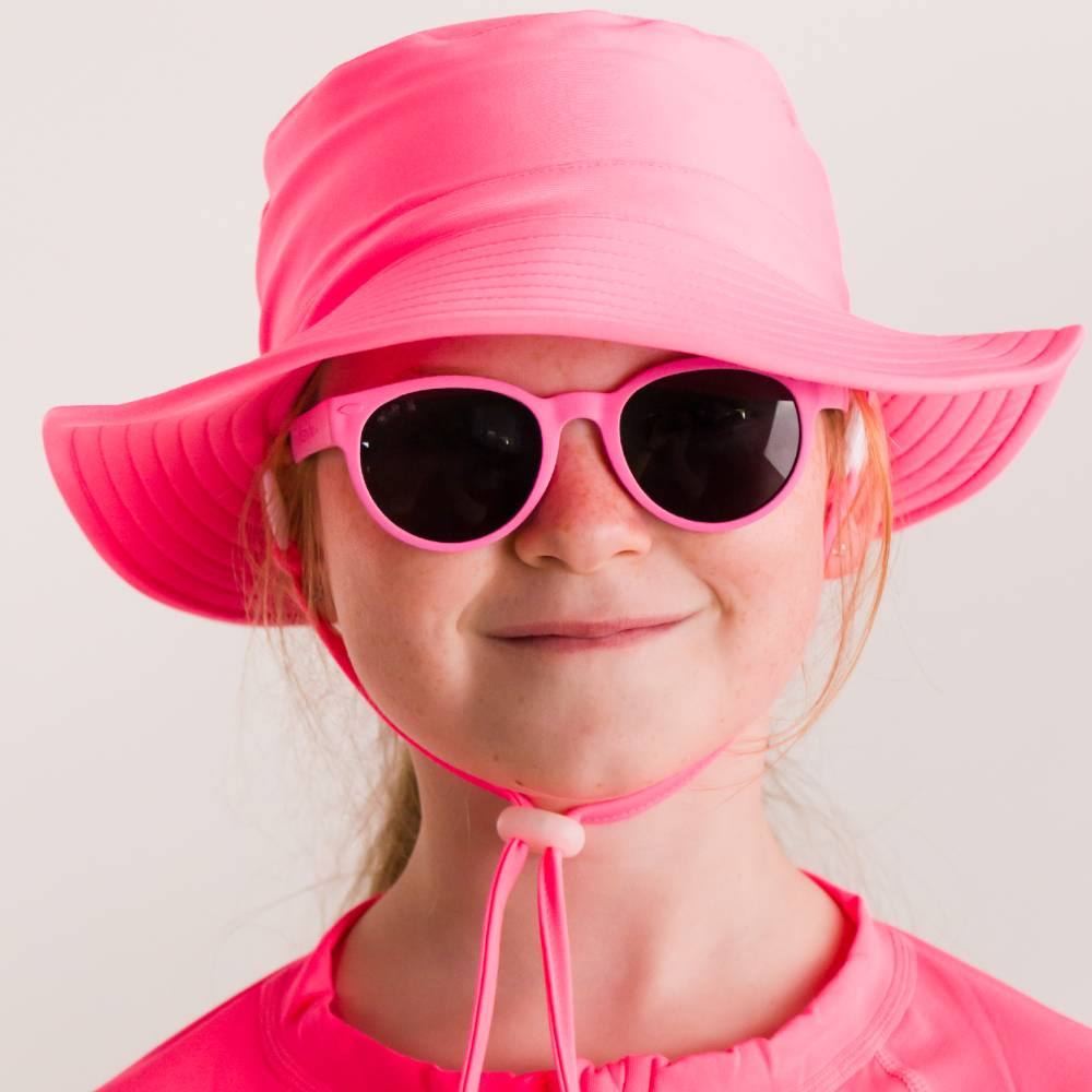 Swim Bucket Hat - Neon Pink