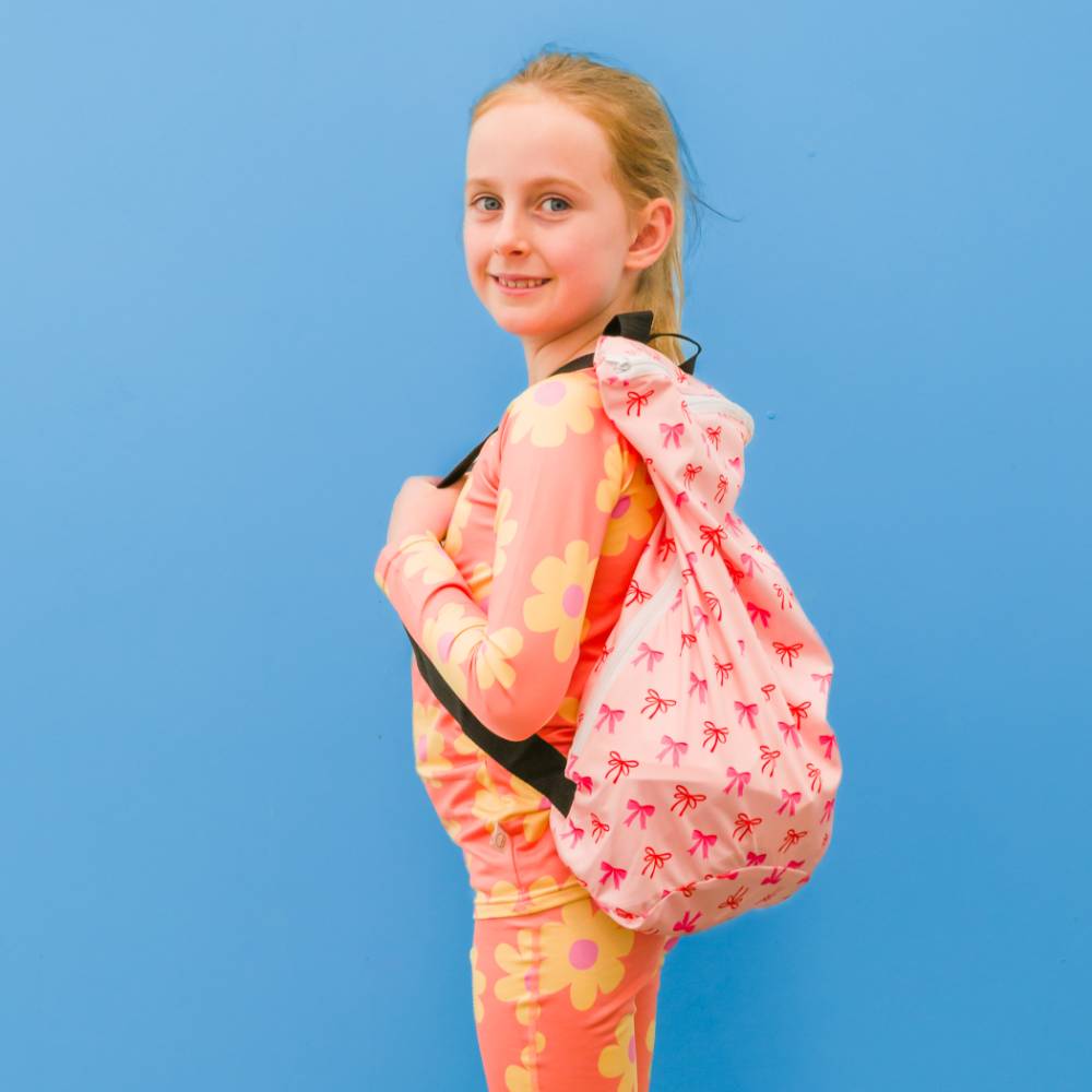 Large Swim Wet Bag - Navy Stripe