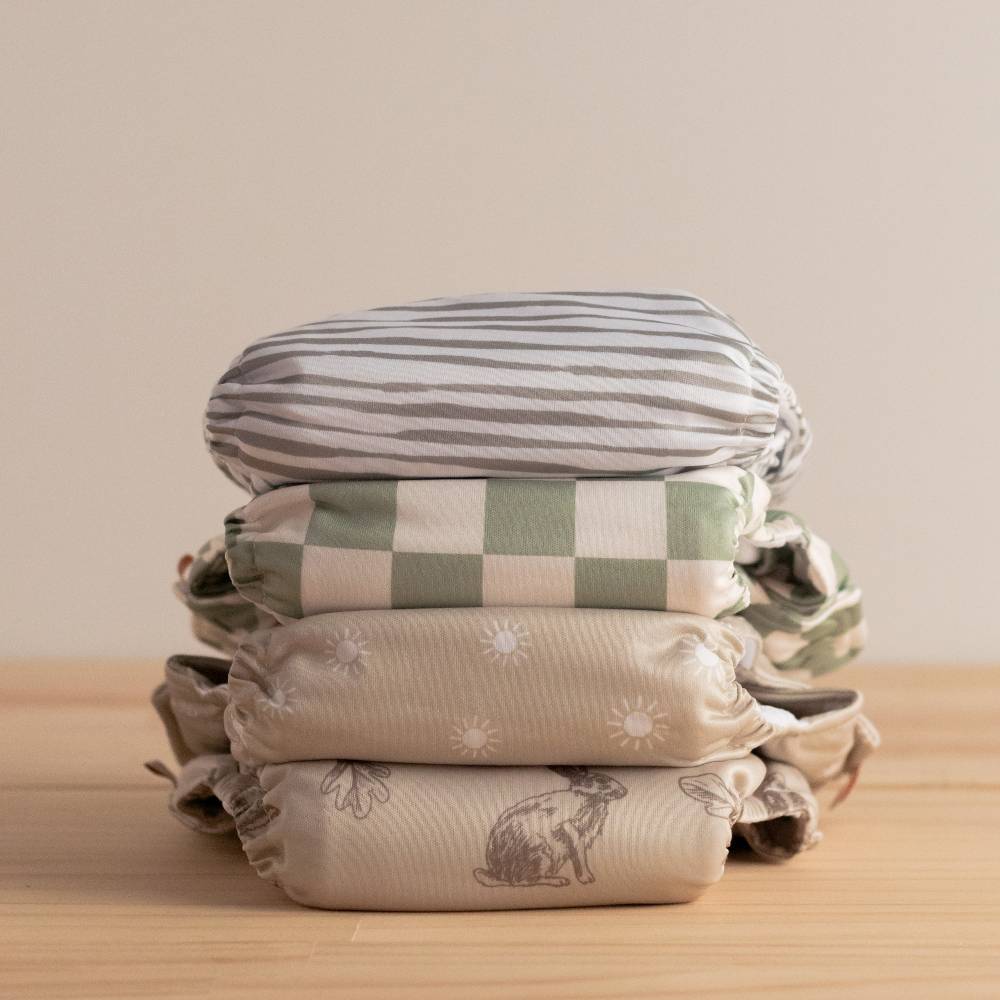 Straight Up Reusable Nappy Pants - Moss Check