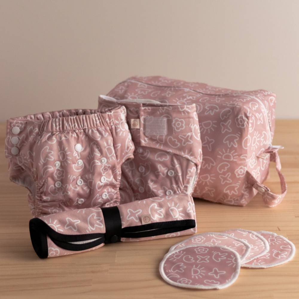 Simple Nappy Complete - Pink Pop Art