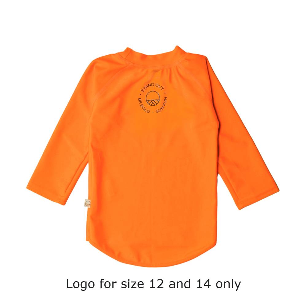 Neon Swim Rash Vest - Neon Orange