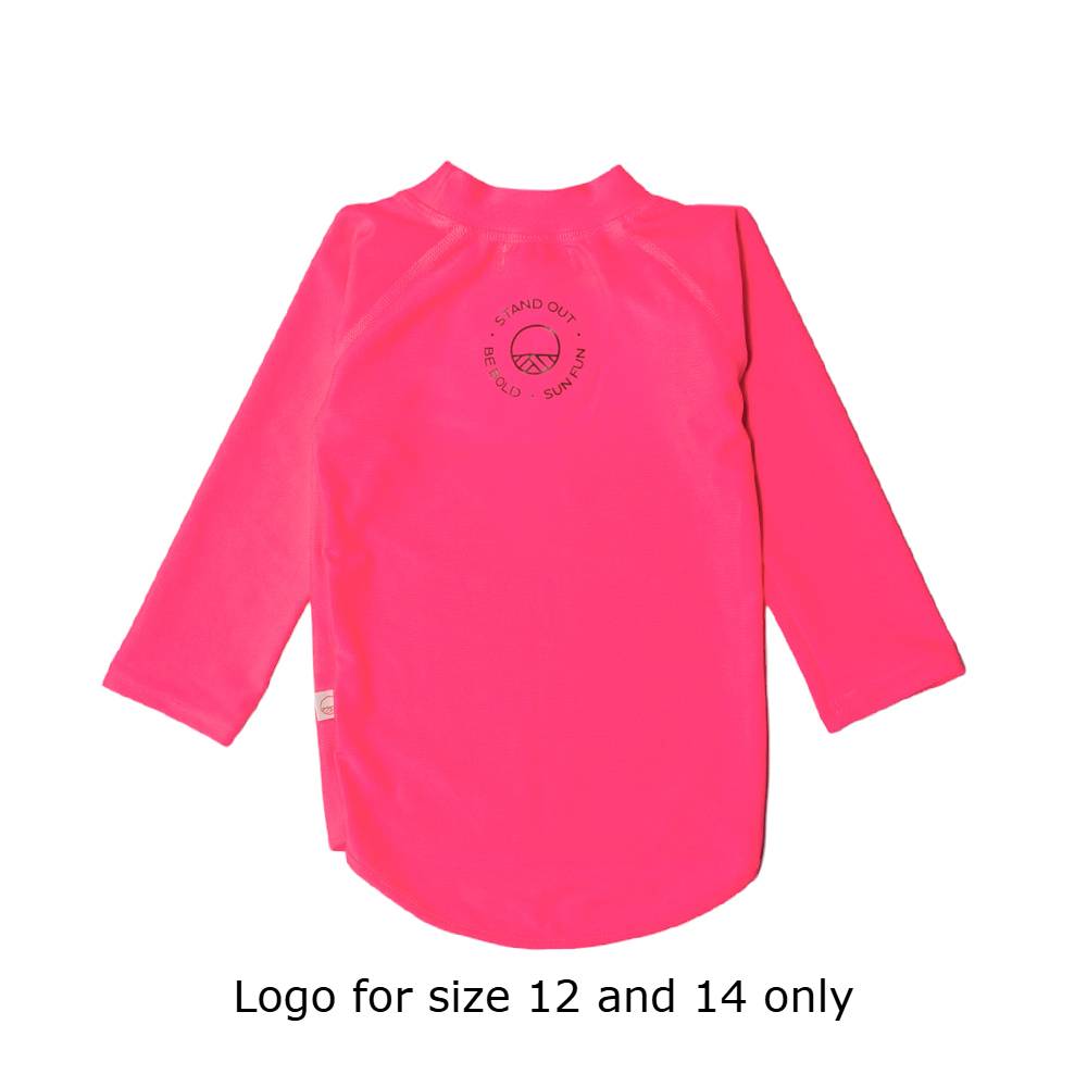 Neon Swim Rash Vest - Neon Pink