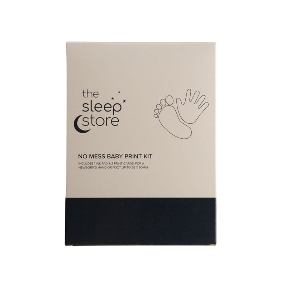 No Mess Baby Print Kit packaging from The Sleep Store on a white background