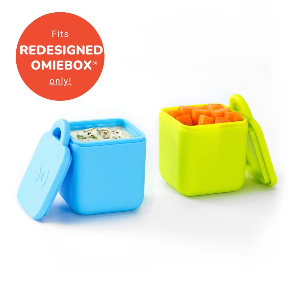 OmieDip - Silicone Dip Container - Blue & Lime