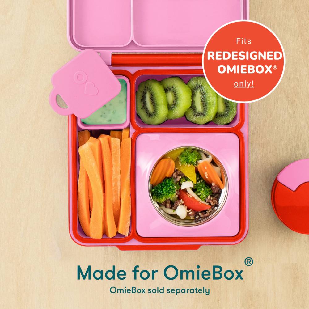 OmieDip - Silicone Dip Container - Pink & Teal