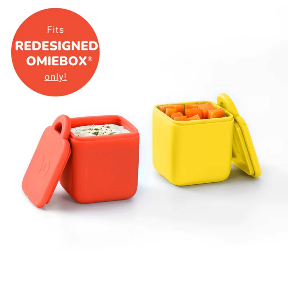 OmieDip - Silicone Dip Container - Red & Yellow