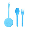 OmiePod Fork & Spoon Set - Capri Blue