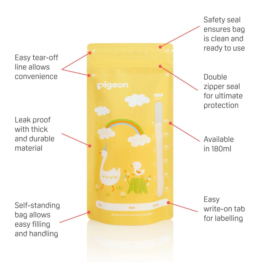 Breast Milk Storage Bag - 180ml - 25pcs - Animals