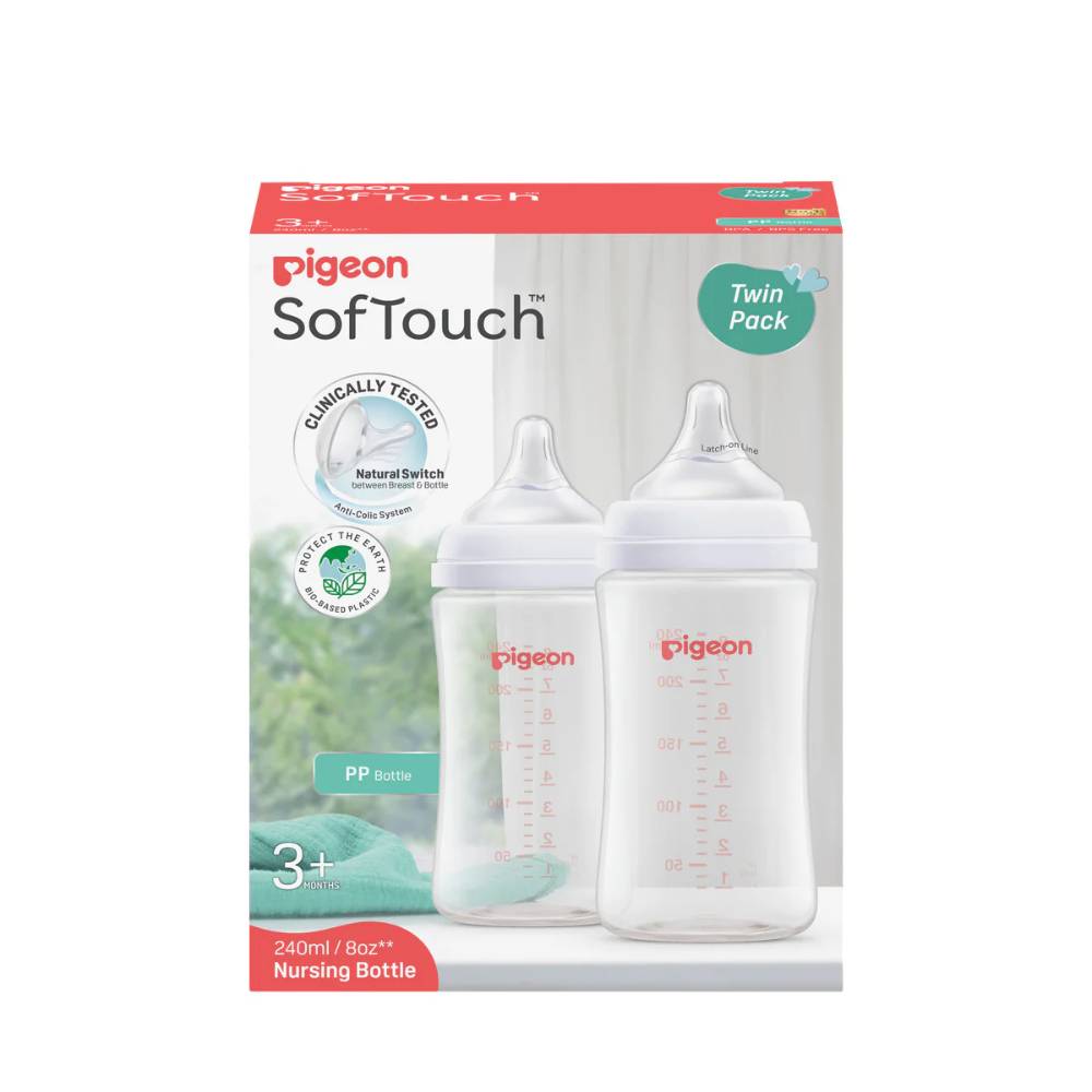 SofTouch Wide Neck Bottle PP Twin Pack