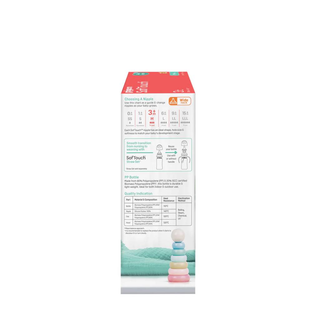 SofTouch Wide Neck Bottle PP Twin Pack