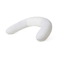 grey spare cover for U-shaped pillow on a white background
