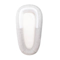 White mesh breathable baby nest on a white background