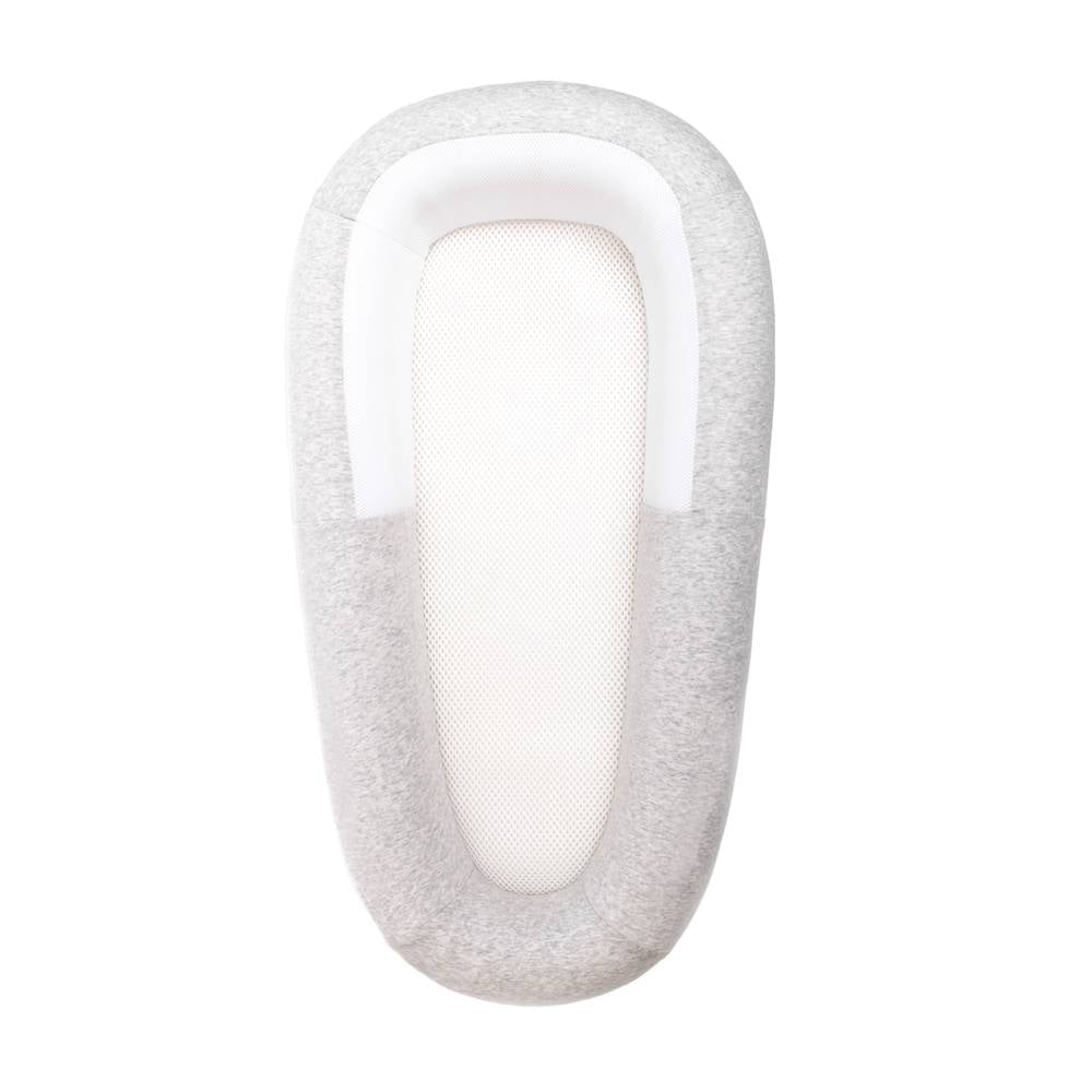 White mesh breathable baby nest on a white background
