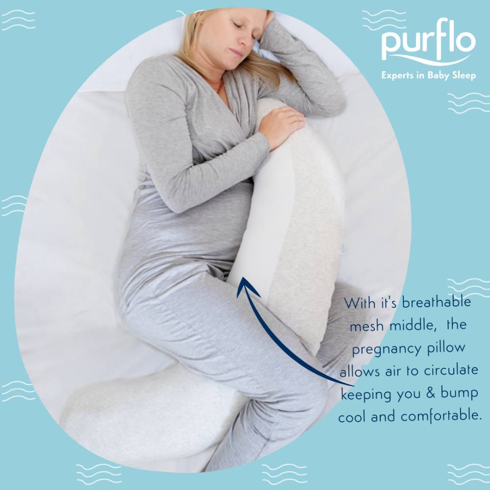 Breathe Pregnancy Pillow - Minimal Grey