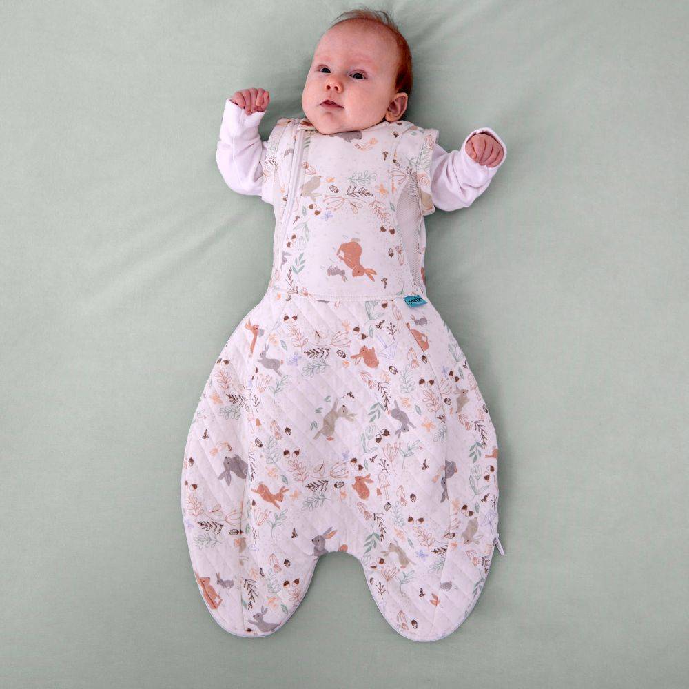 2.5 tog Swaddle to Sleep Bag - All Seasons - Storybook Nutmeg