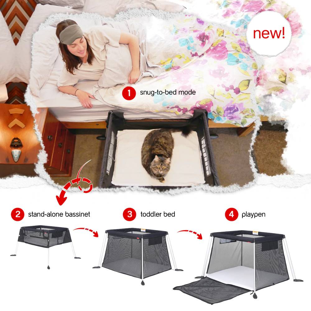 Traveller Travel Cot V5 - Black