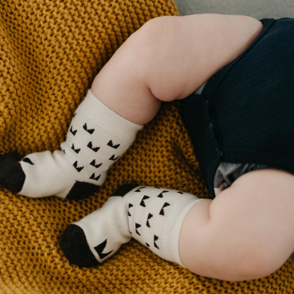 Merino Wool Baby Socks - Pixel