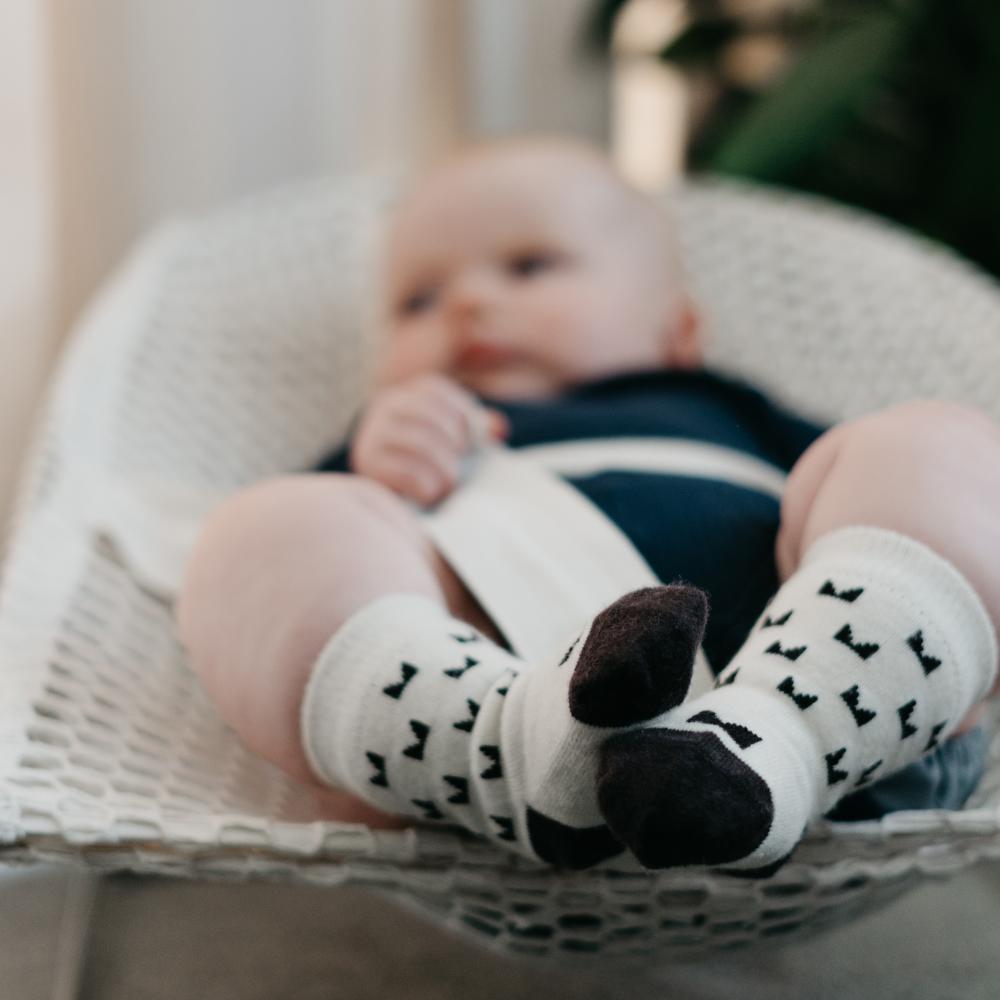 Merino Wool Baby Socks - Pixel