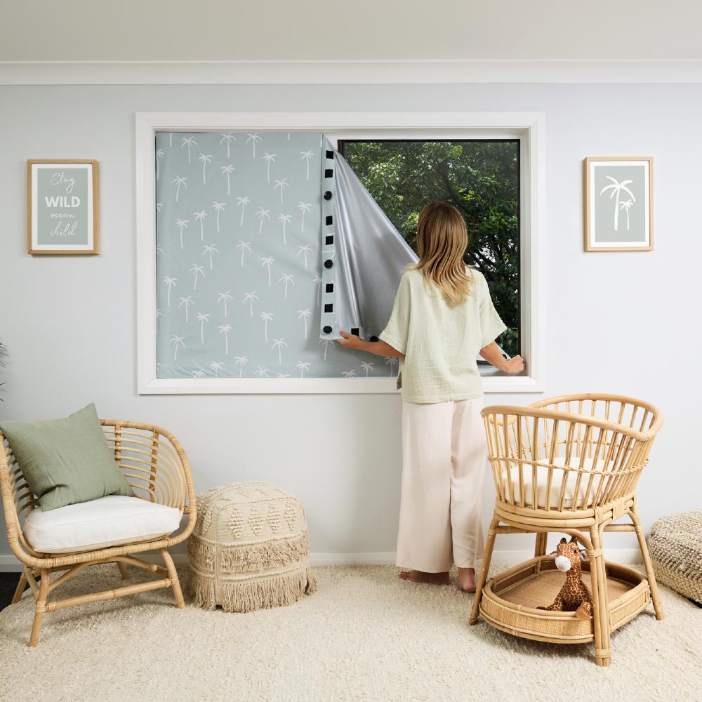Blackout Blind - Suction Cup - Boho Palms