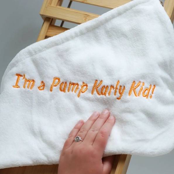 Pump Kurly Kidz Hair Towel - White