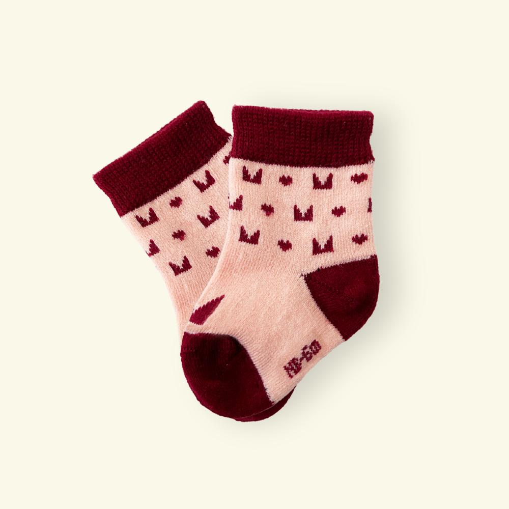 Merino Wool Baby Socks - Plum