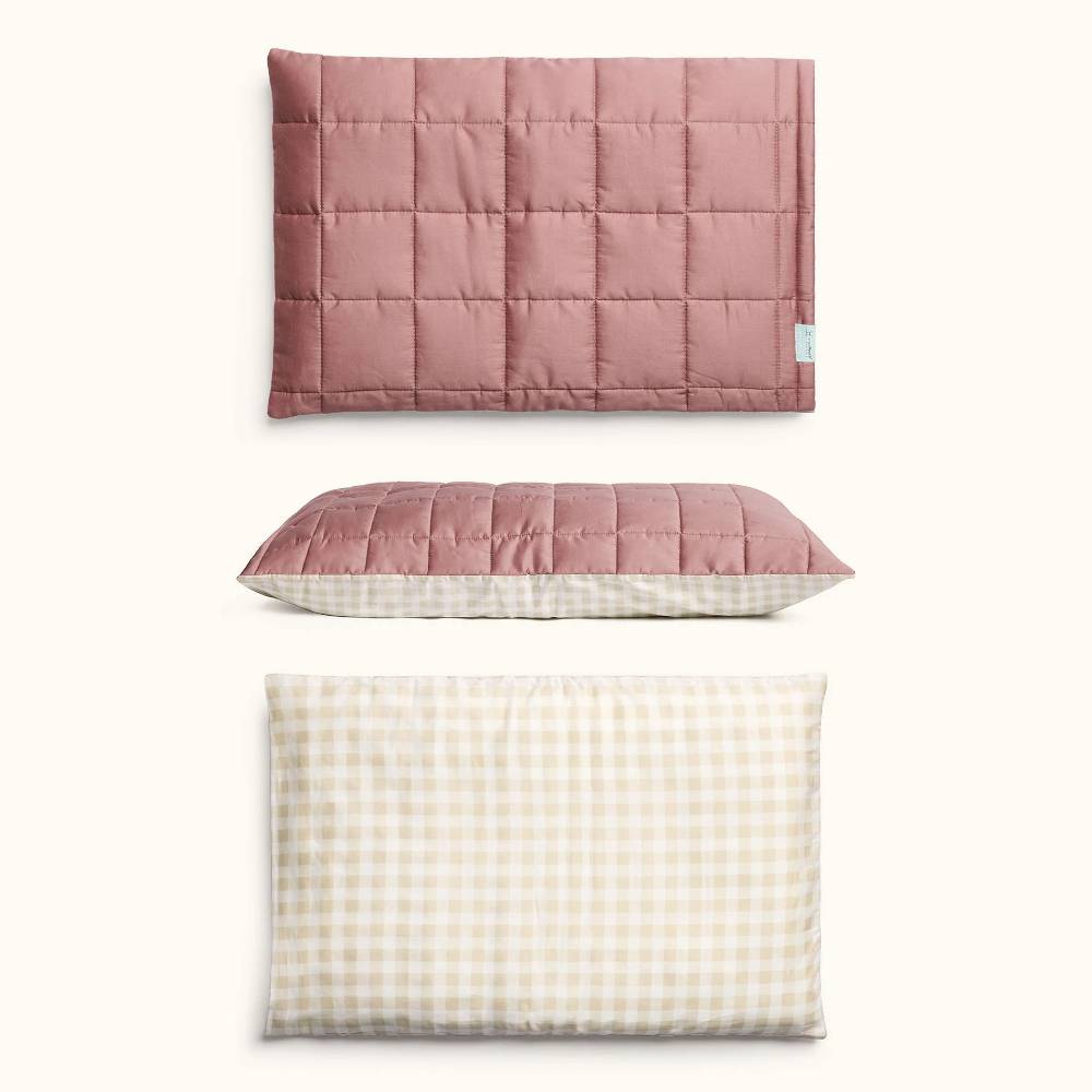 Quilted Pillowcase - Rosy Gingham
