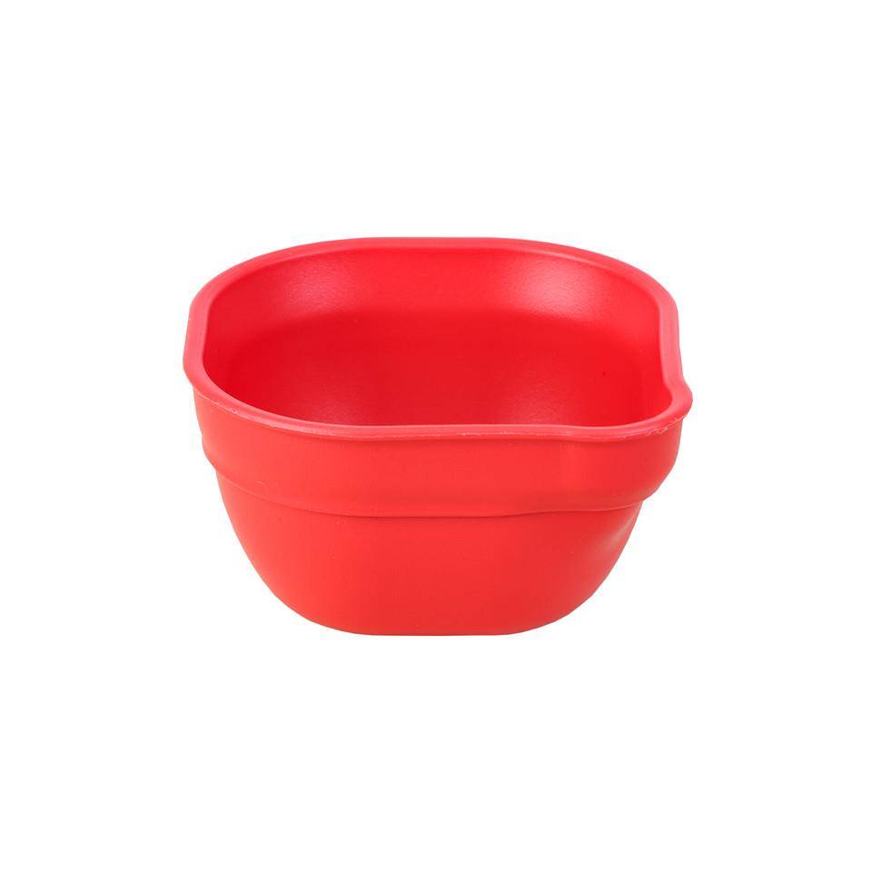 A Re-Play Dip 'n' Pour Bowl - Red on a white background