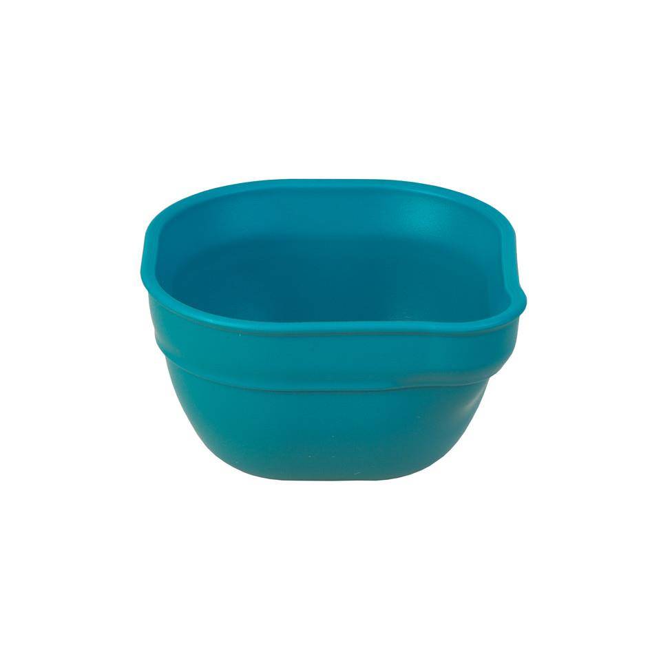A Re-Play Dip 'n' Pour Bowl - Teal on a white background