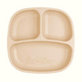 A Re-Play Divided Plate - Beige on a white background