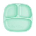 A Re-Play Divided Plate - Mint on a white background