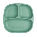A Re-Play Divided Plate - Sage on a white background
