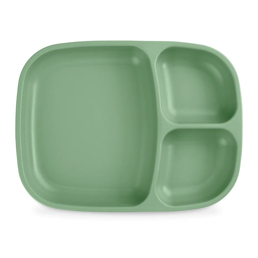 A Re-Play Divided Tray - Sage on a white background