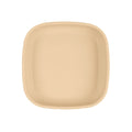 A Large Re-Play Flat Plate - Beige on a white background