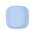 A Large Re-Play Flat Plate - Ice Blue on a white background