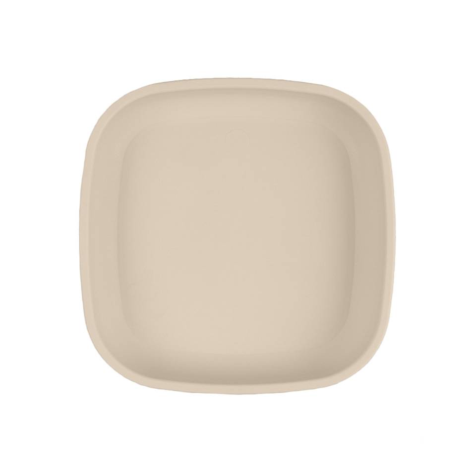 A Large Re-Play Flat Plate - Sand on a white background