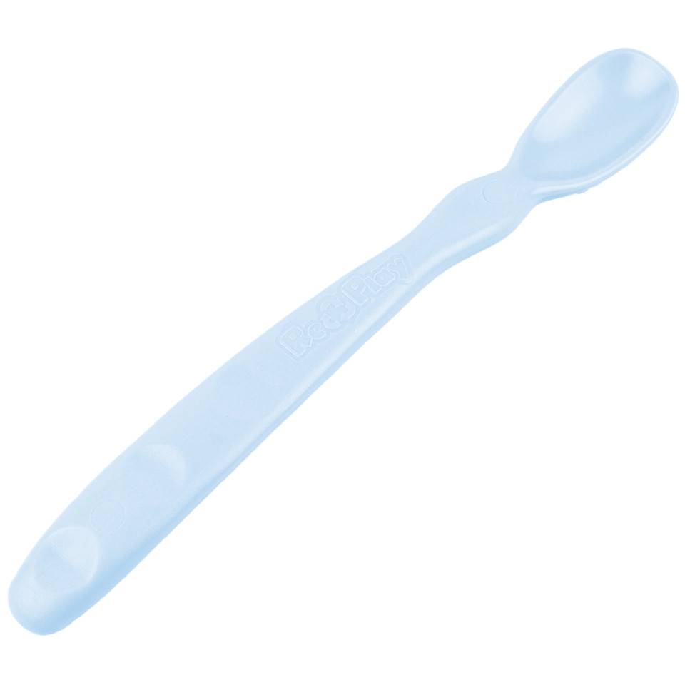 A Re-Play Infant Spoon - Ice Blue on a white background