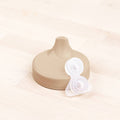 A Beige Re-Play No-Spill Cup Lid Only - Beige on a white background